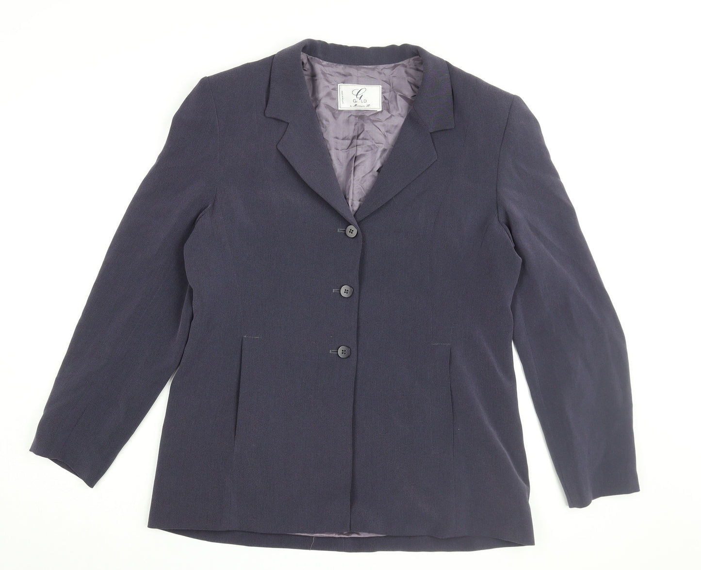 Gold by Michael K Women's Black Suit Jacket, Size 14