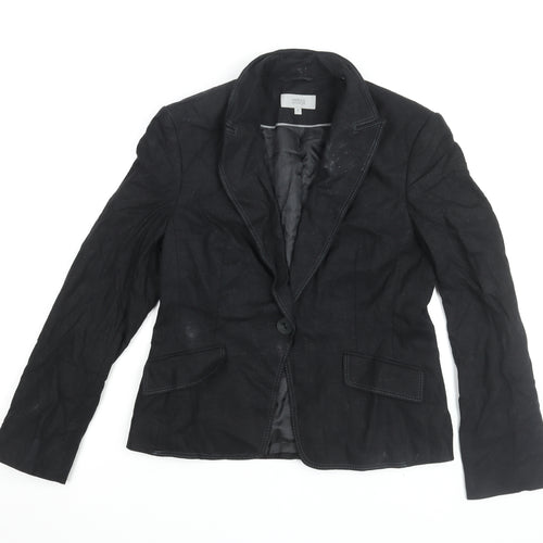 Marks & Spencer Women's Black Linen Blazer Size 12