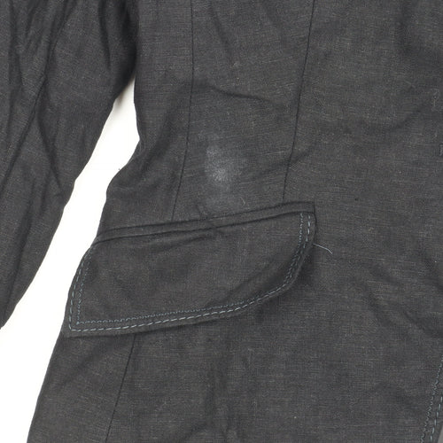 Marks & Spencer Women's Black Linen Blazer Size 12