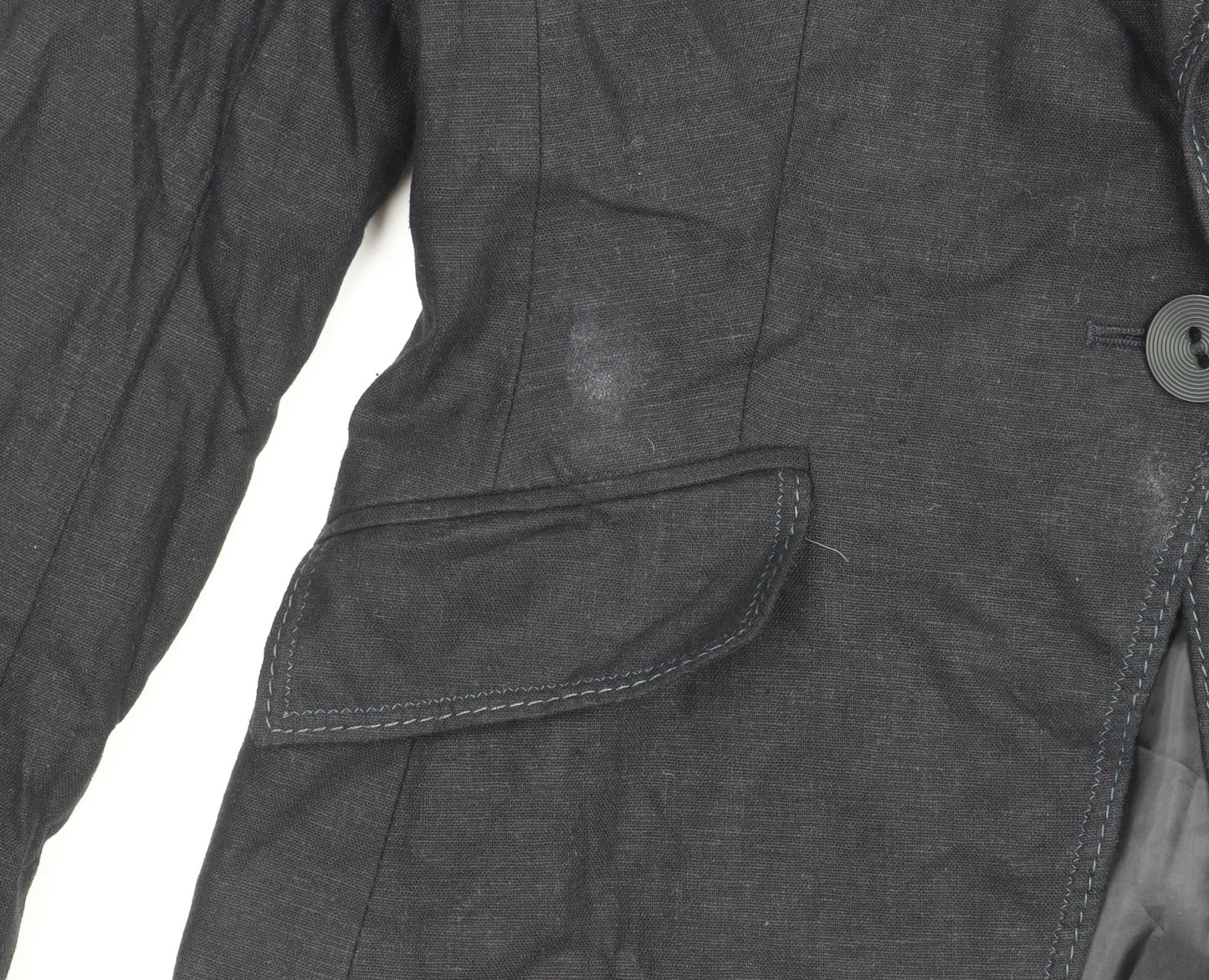 Marks & Spencer Women's Black Linen Blazer Size 12