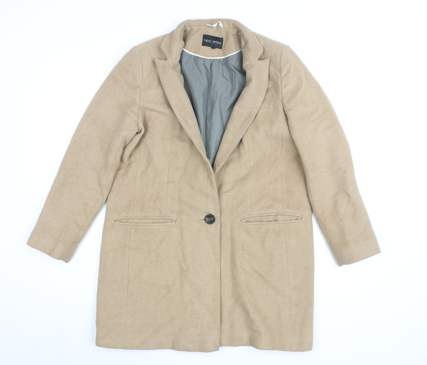 Next Women's Beige Overcoat Size 12 - Chic Casual Wear