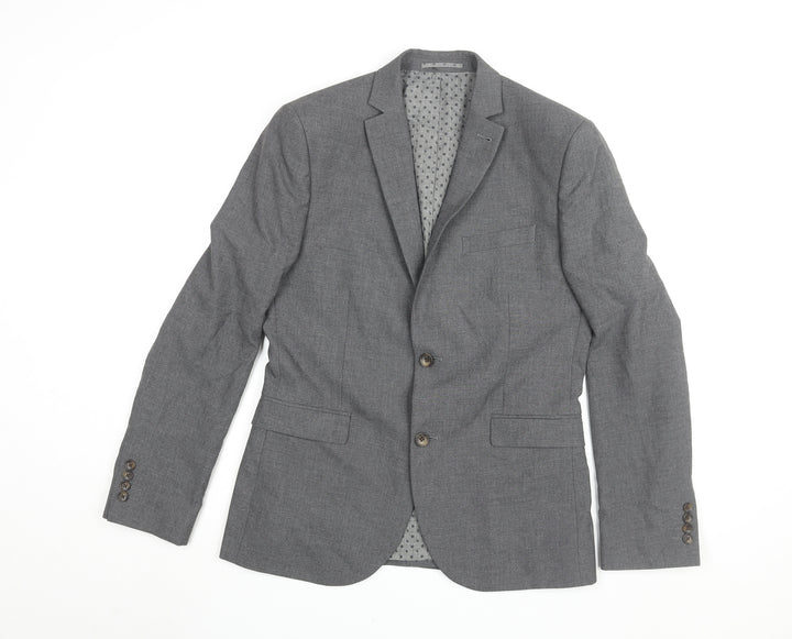 Next Grey Slim Fit Men's Blazer, Size 40R, Business Wear