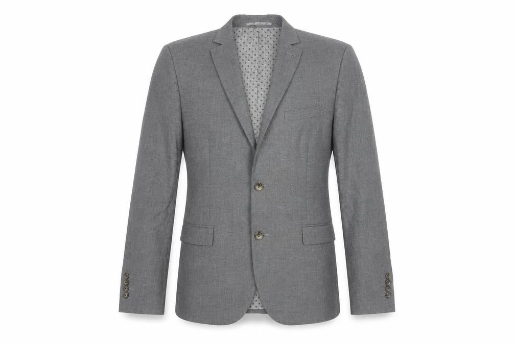 Next Grey Slim Fit Men's Blazer, Size 40R, Business Wear