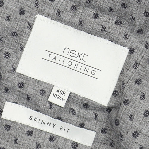 Next Grey Slim Fit Men's Blazer, Size 40R, Business Wear