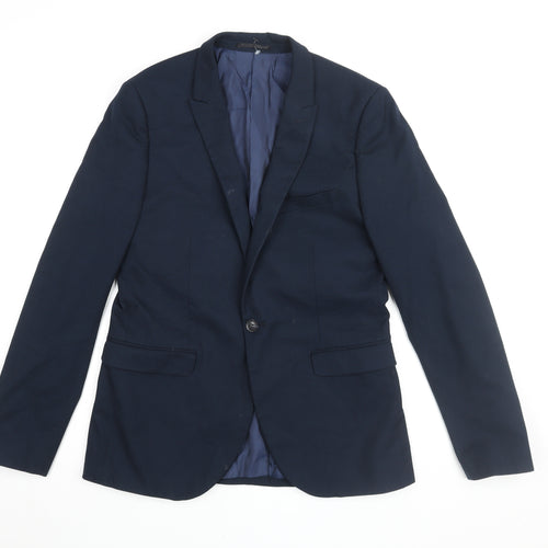 Topman Men's Blue Blazer, UK 40, Business Formal Jacket