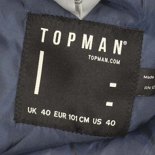 Topman Men's Blue Blazer, UK 40, Business Formal Jacket