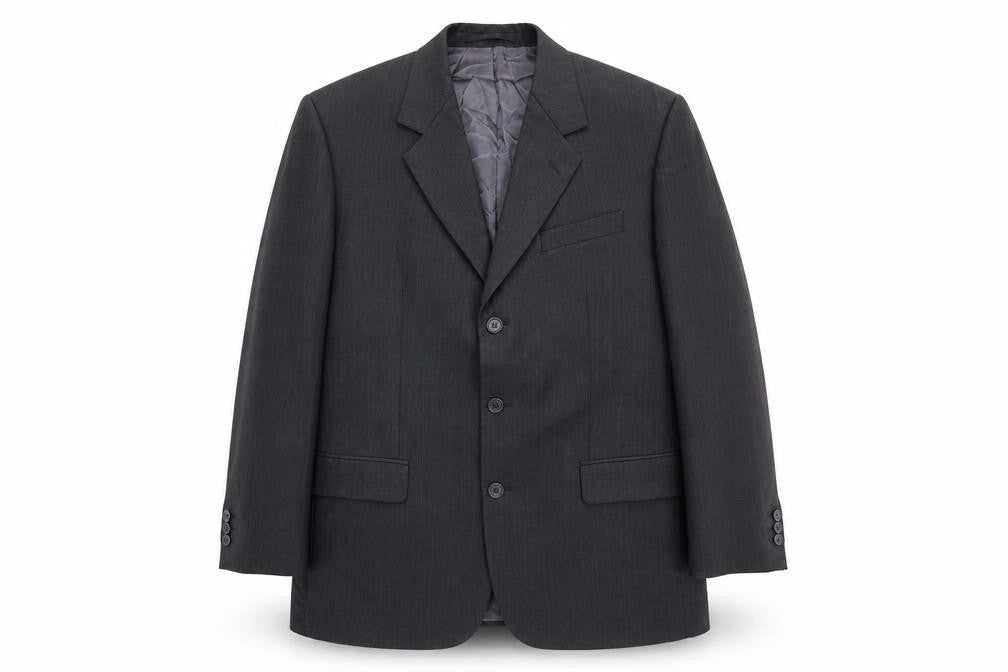 Front view of Next Men's Black Suit Jacket, size 42R, Wool Blend