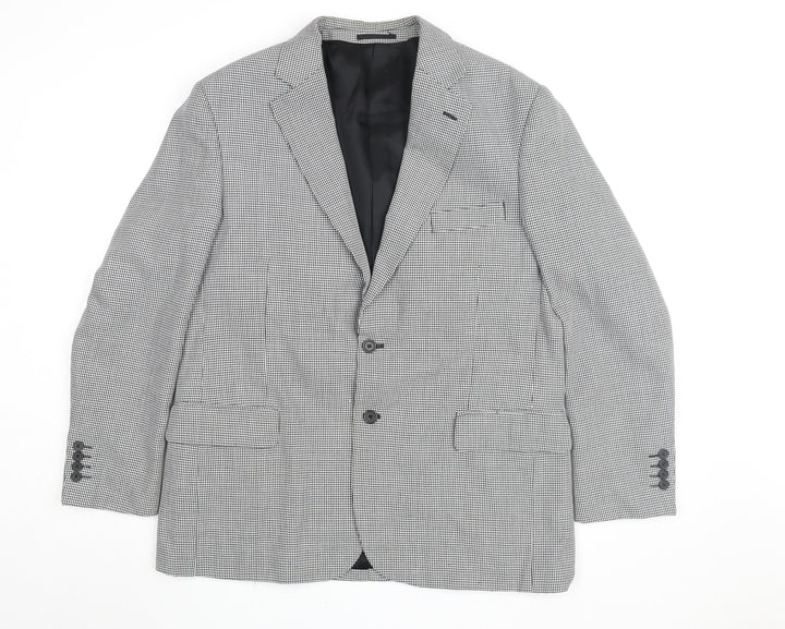 Gurteen Men's Grey Check Blazer Size 44R