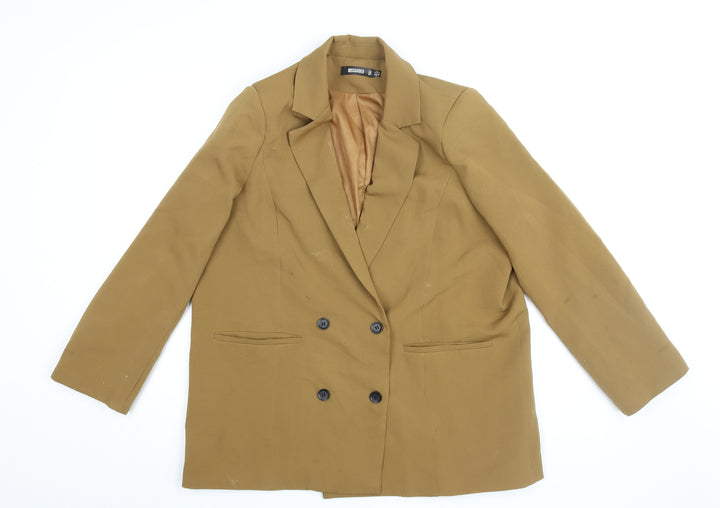 Missguided Women's Brown Blazer, Size 8, Double Breasted