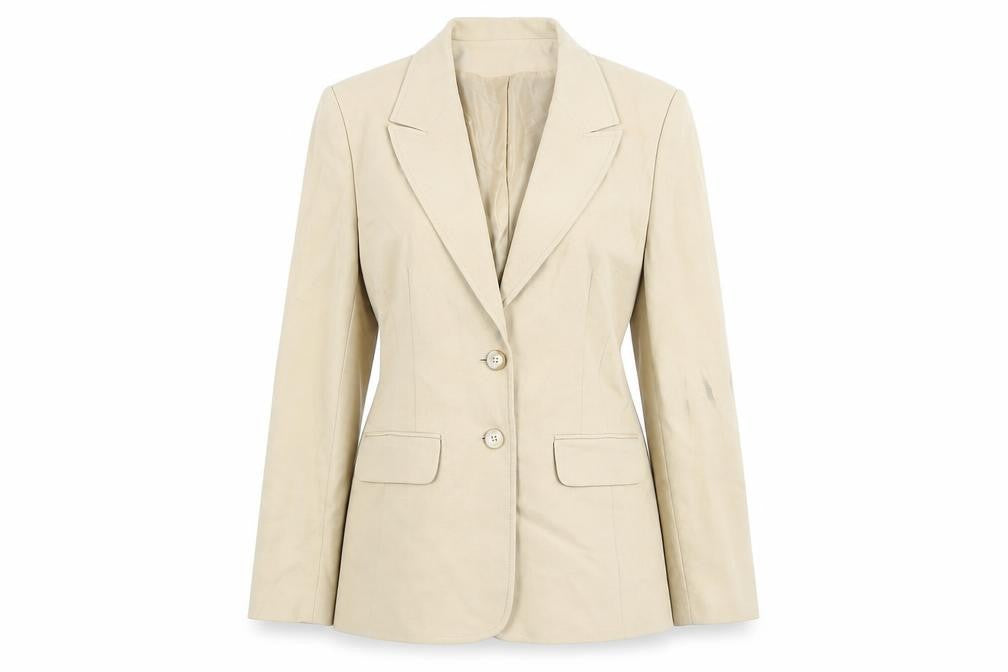 Front view of Richards Women's Beige Blazer UK 12 Regular Classic