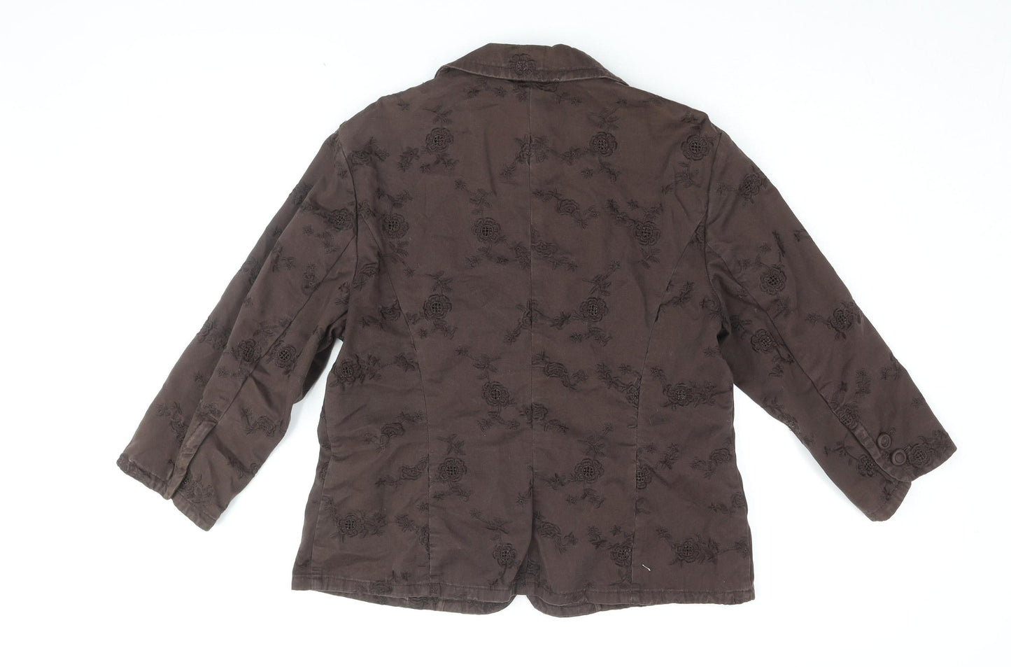 NEXT Women's Brown Floral Embroidered Jacket Size 14