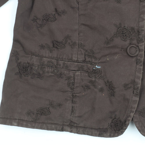 NEXT Women's Brown Floral Embroidered Jacket Size 14
