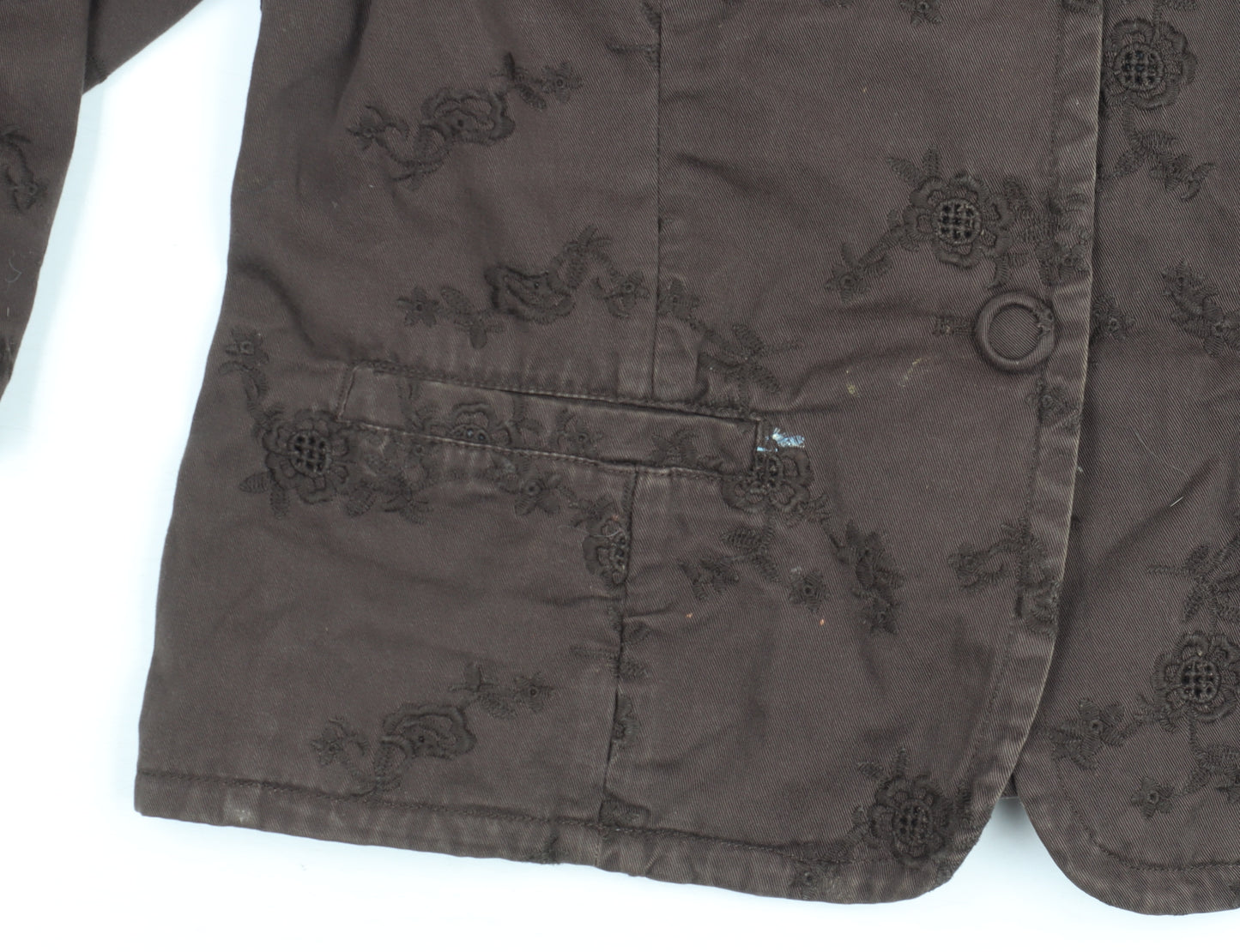 NEXT Women's Brown Floral Embroidered Jacket Size 14