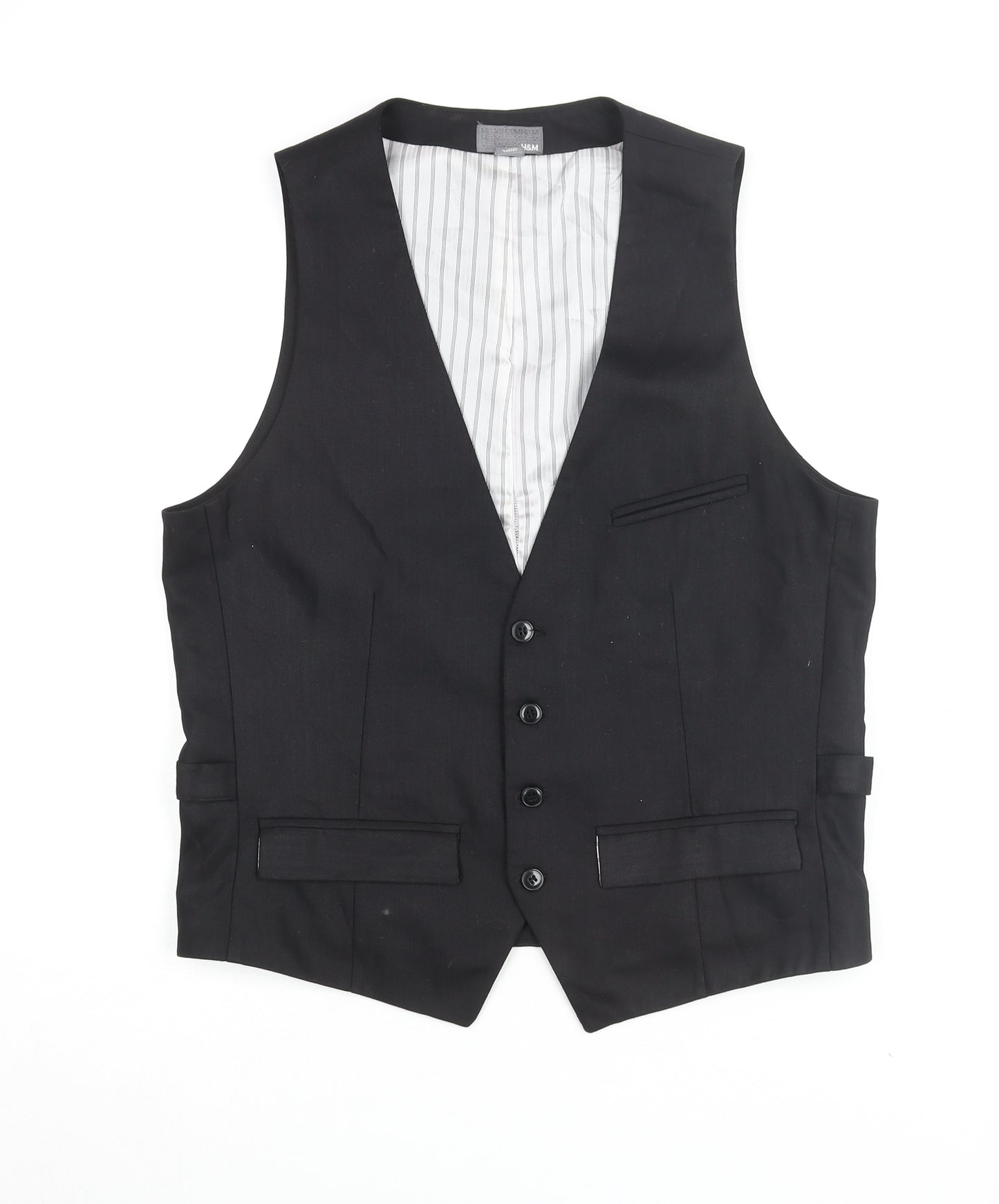 H&M Men's Black Suit Waistcoat Size L