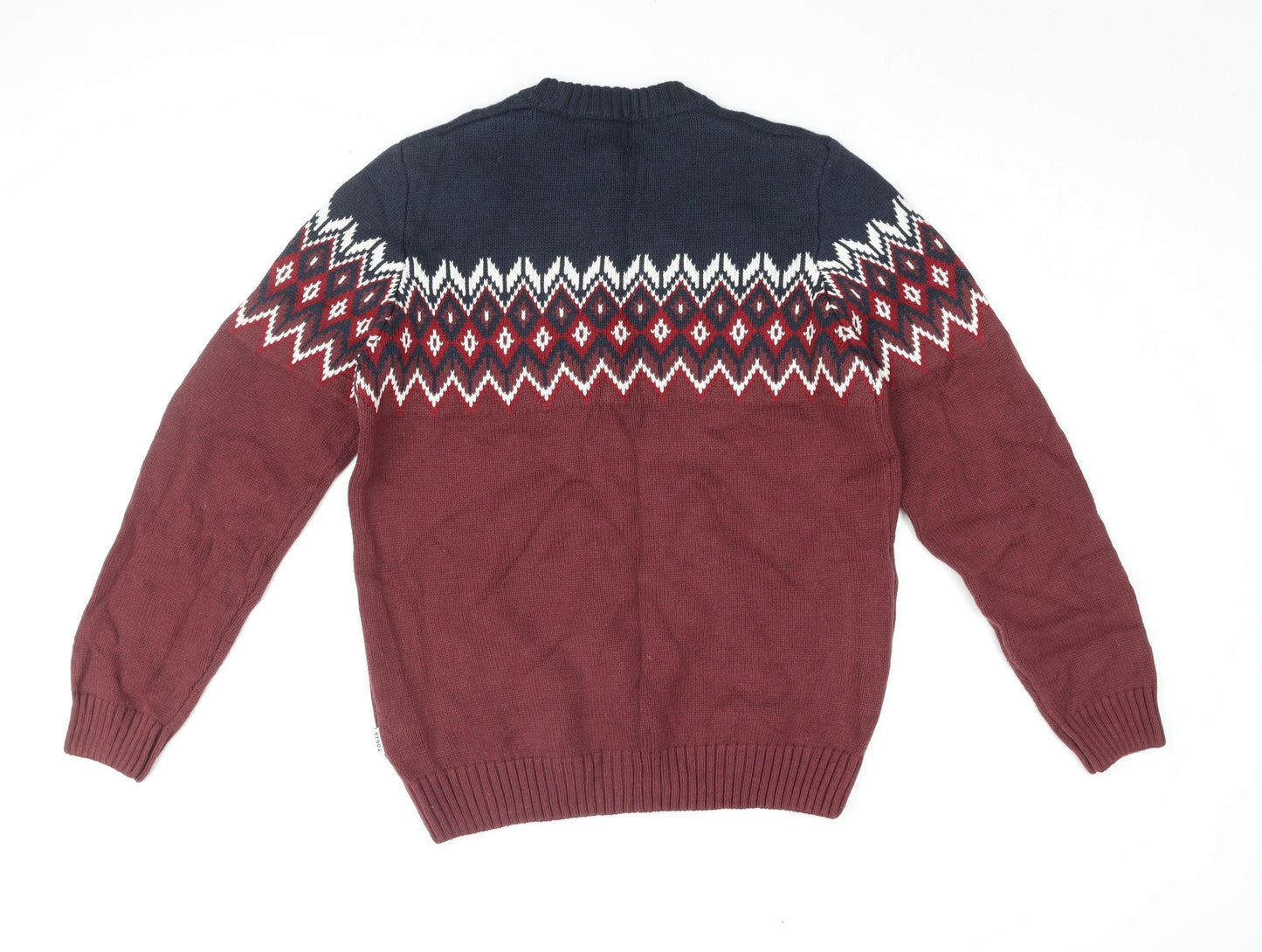 TOG24 Men's Multicoloured Fair Isle Pullover Jumper M