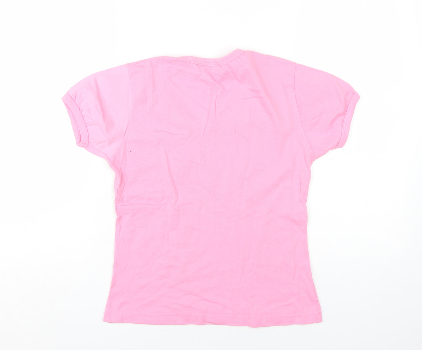 BluCaribe Women's Pink V-Neck T-Shirt, M, Summer Casual