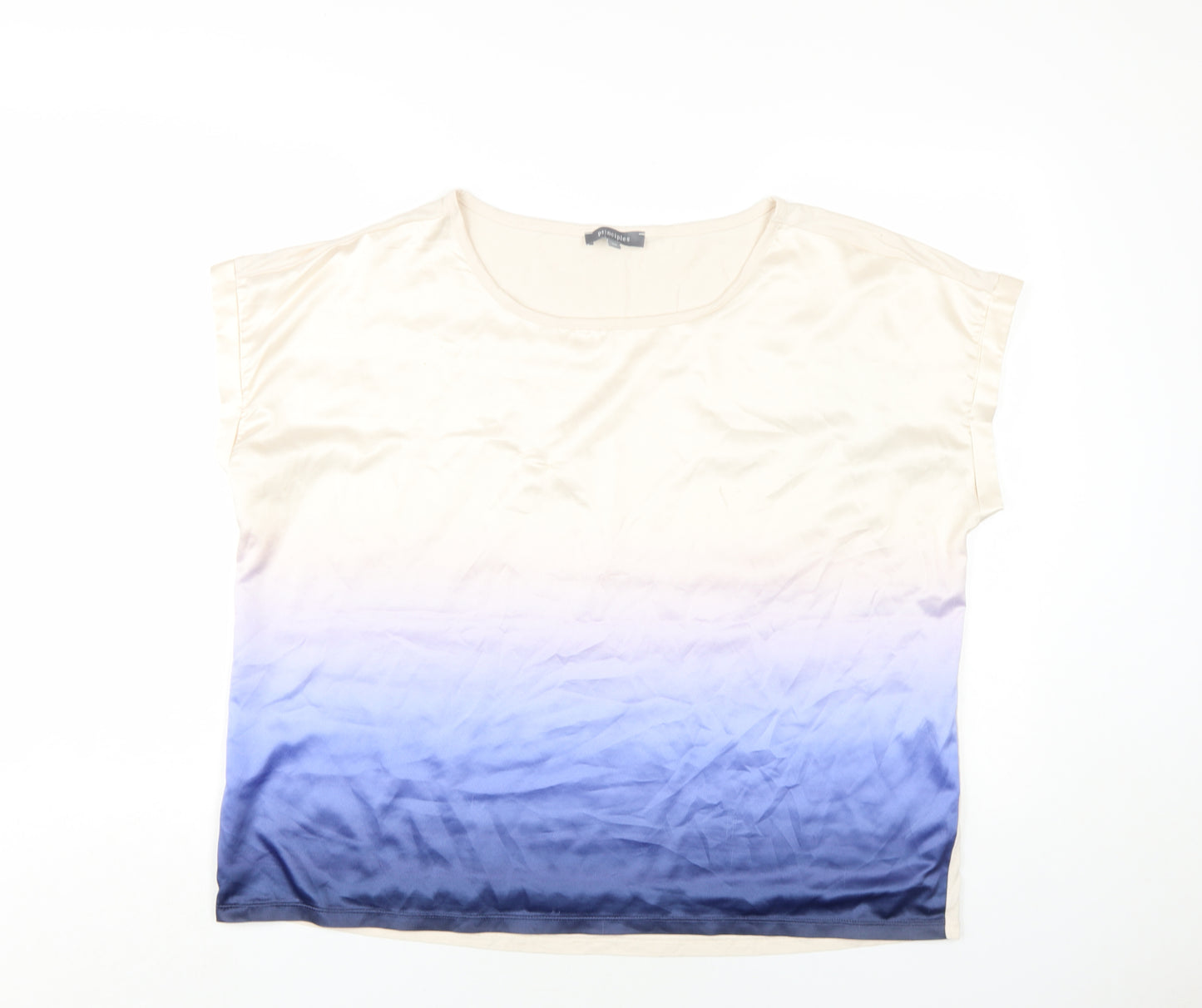 Principles Women's Beige Ombre T-Shirt Size 20 Basic