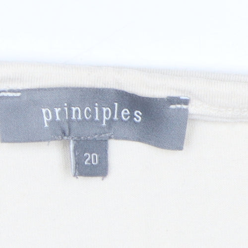 Principles Women's Beige Ombre T-Shirt Size 20 Basic