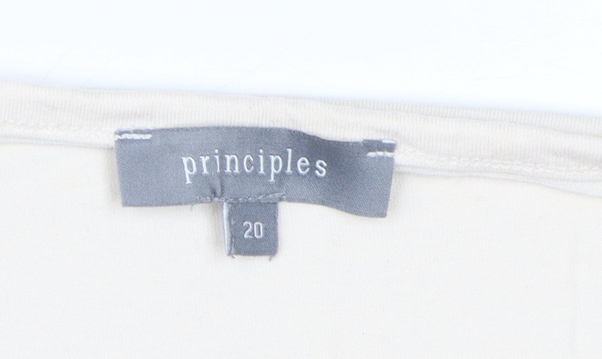Principles Women's Beige Ombre T-Shirt Size 20 Basic