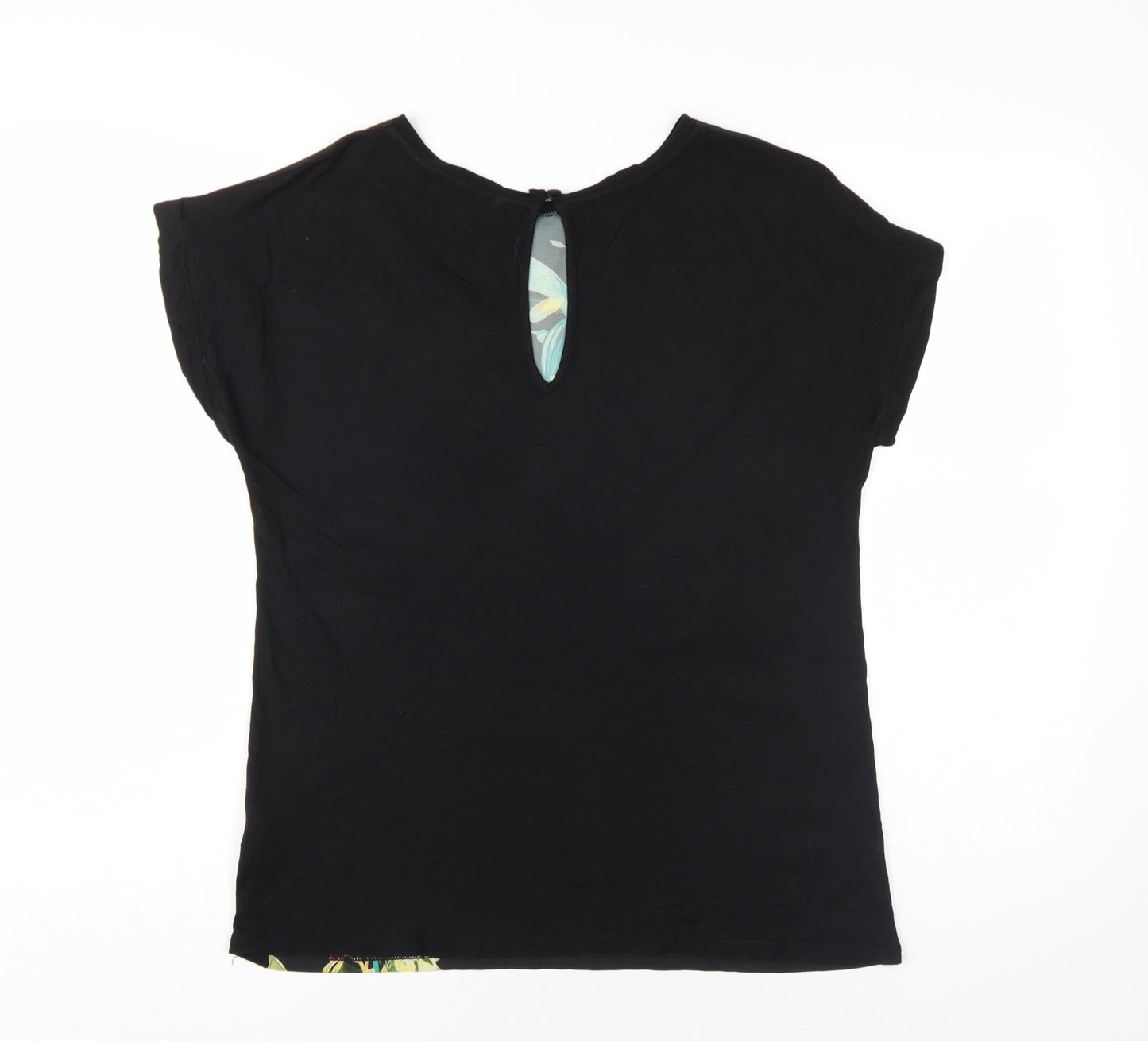 Warehouse Women's Black Floral Top, Size 8