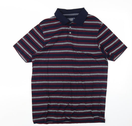 Maine New England Men's Multicoloured Striped Polo S