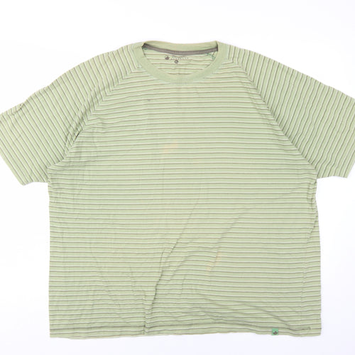 Peter Storm Men's XL Green Striped Cotton T-Shirt