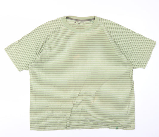 Peter Storm Men's XL Green Striped Cotton T-Shirt