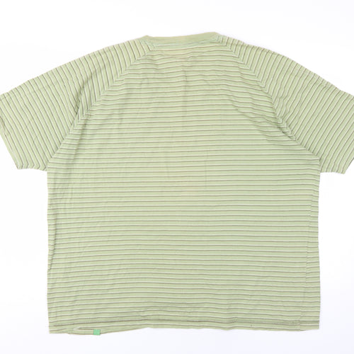 Peter Storm Men's XL Green Striped Cotton T-Shirt