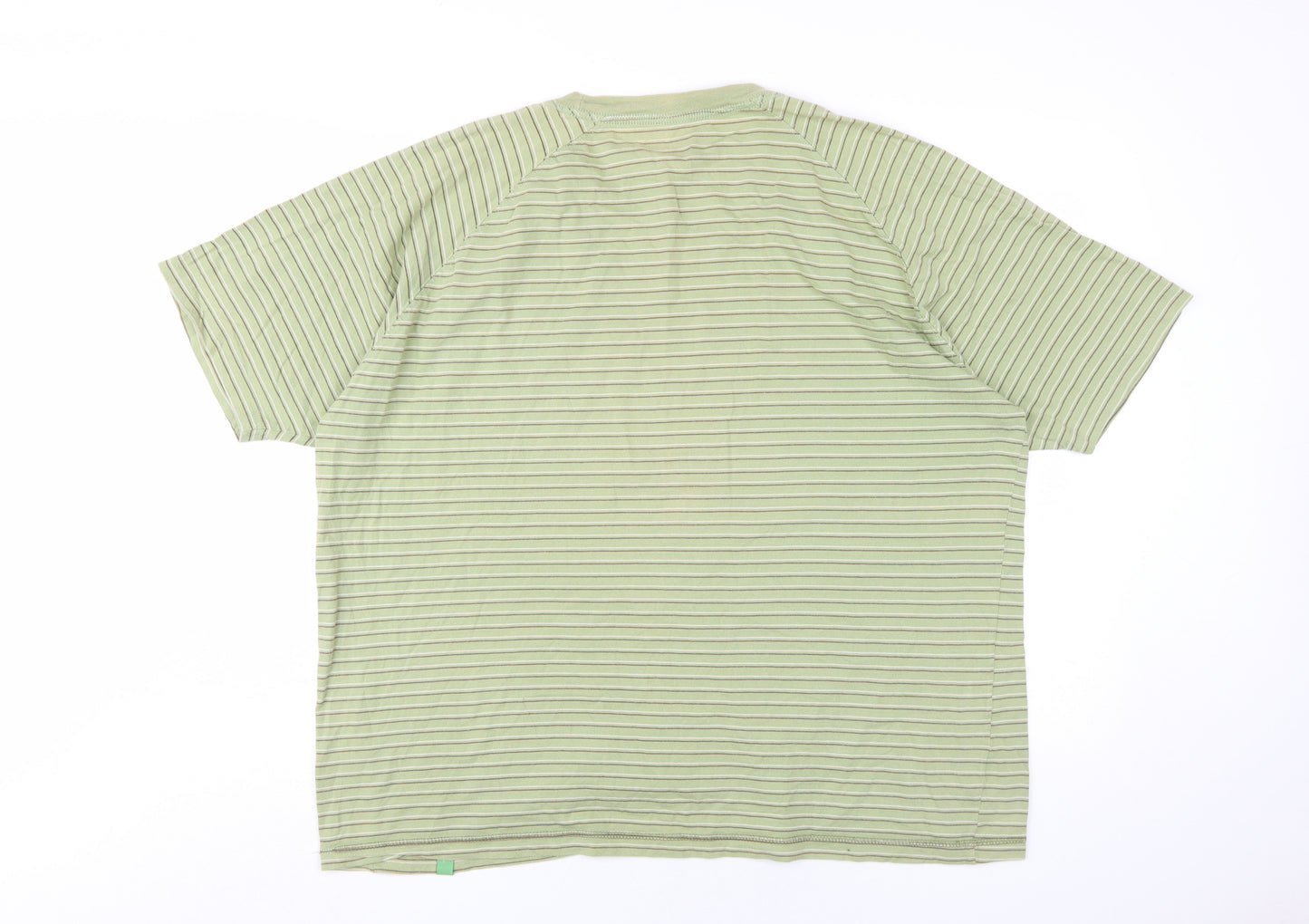 Peter Storm Men's XL Green Striped Cotton T-Shirt