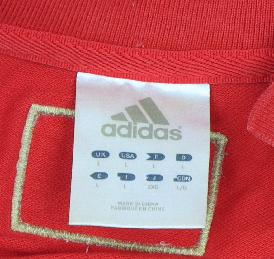 Adidas Men's Red Polo L Olympic British Style