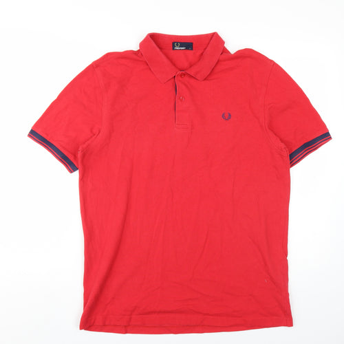 Fred Perry Men’s Red Polo Shirt Short Sleeve L