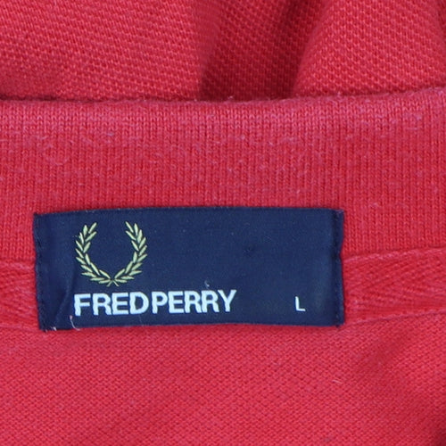 Fred Perry Men’s Red Polo Shirt Short Sleeve L