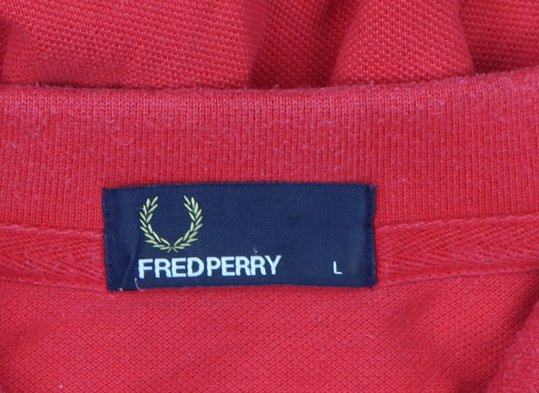 Fred Perry Men’s Red Polo Shirt Short Sleeve L