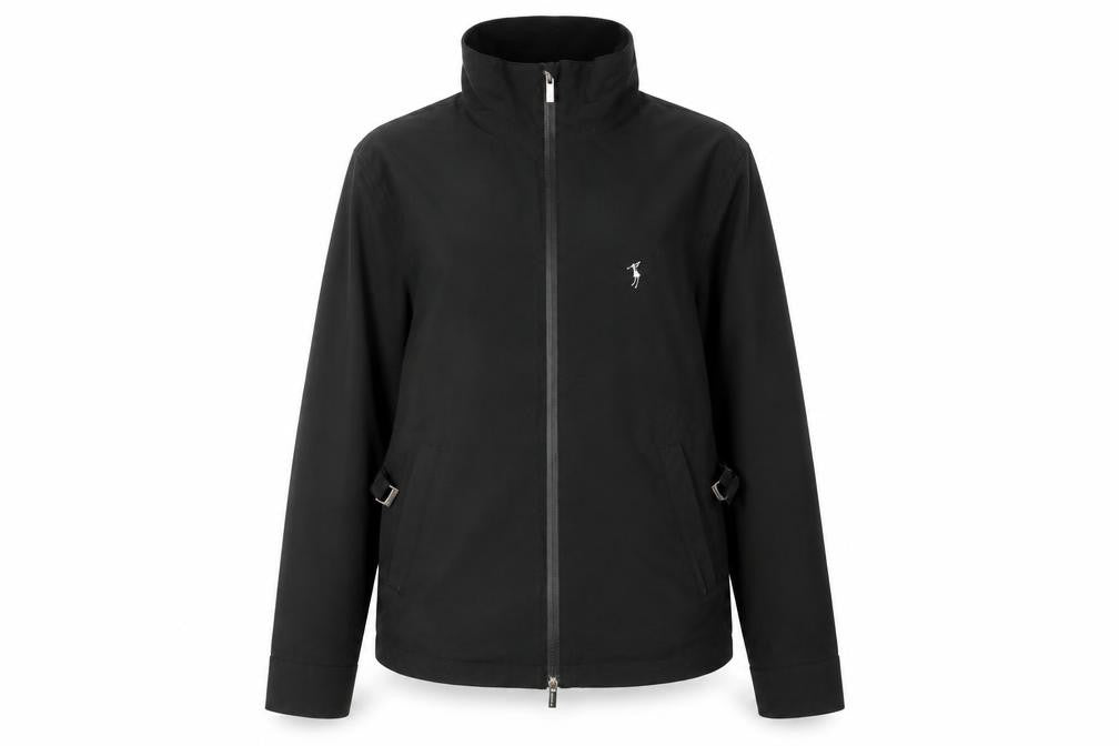 Front view of Daily Sports Women's Black Rain Coat Jacket M