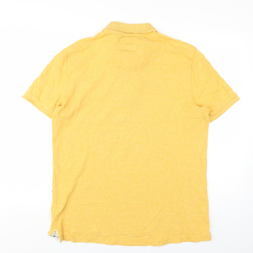 FatFace Men's Yellow Classic Polo Shirt L