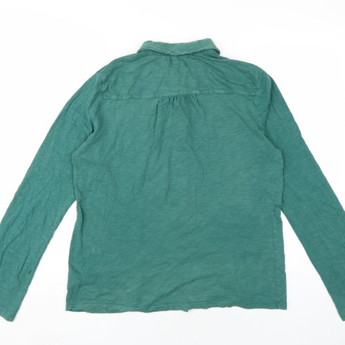 Beacon Cove Women's Green Button-Up Collared Shirt Size 12