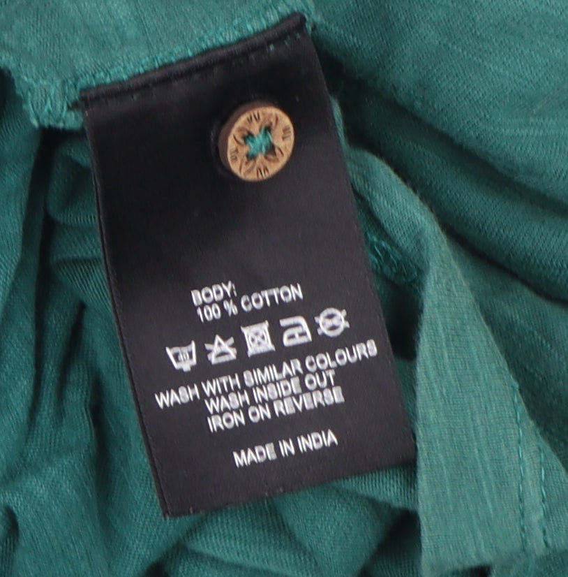 Beacon Cove Women's Green Button-Up Collared Shirt Size 12