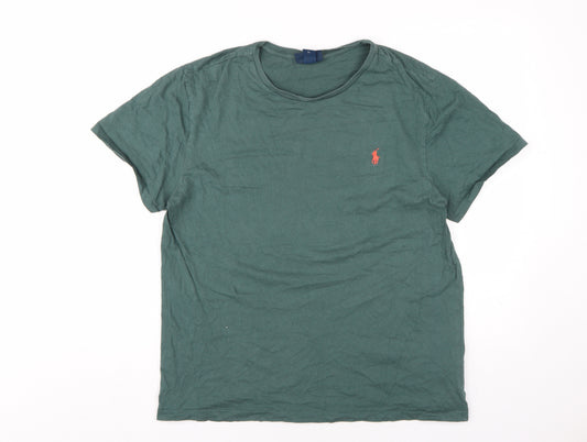 Polo Ralph Lauren Men's Green Cotton T-Shirt L