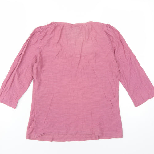 Rocha John Rocha Women's Pink Embroidered Blouse Size 12