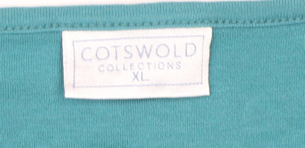 Cotswold Collections Women's Blue XL 3/4 Sleeve Zip Top