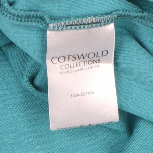 Cotswold Collections Women's Blue XL 3/4 Sleeve Zip Top