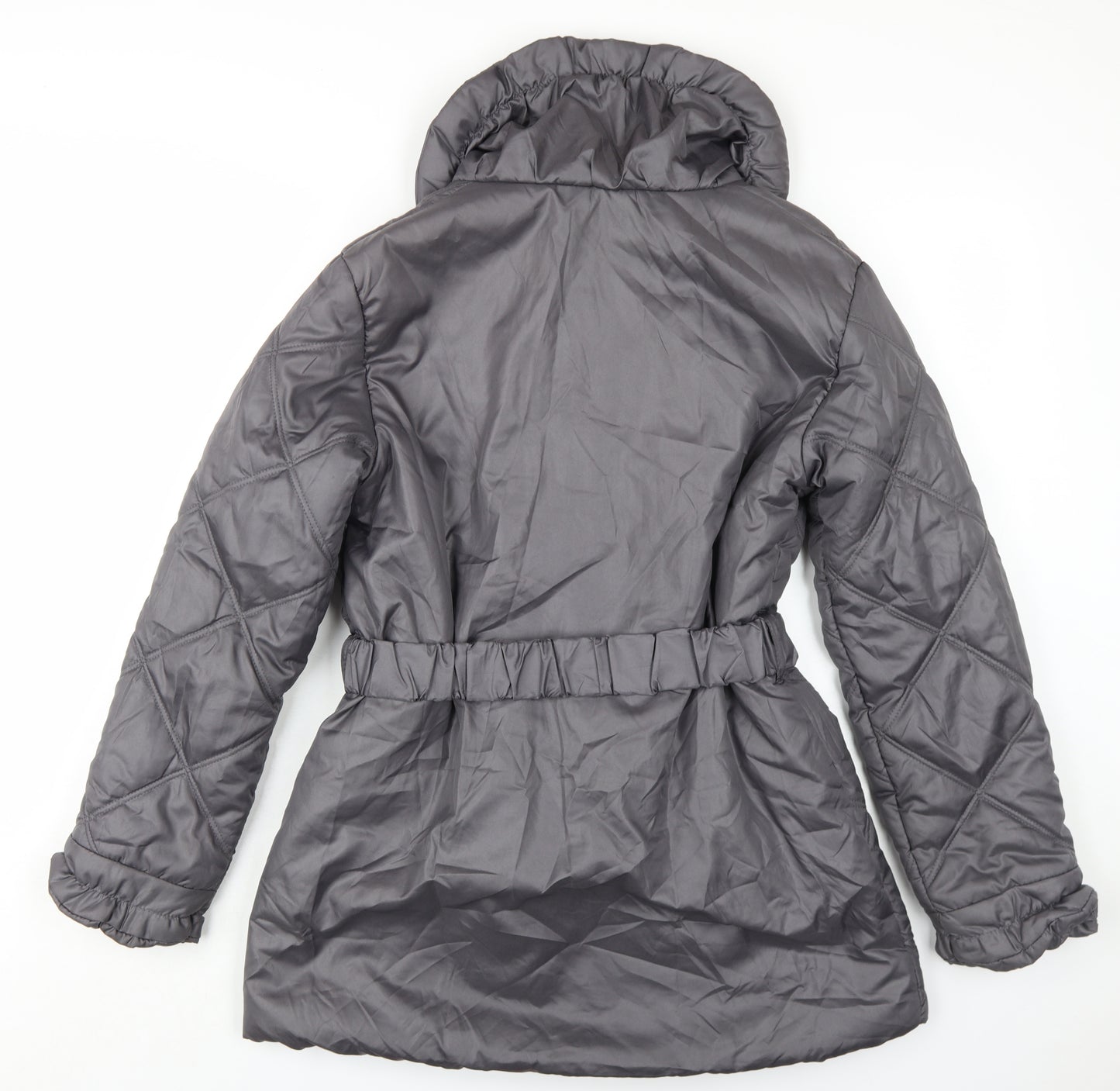 La Maison du Jersey Women's Grey Quilted Coat - Size 16