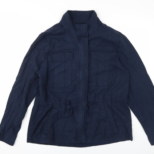 Marks and Spencer Women's Blue Military Jacket Size 12