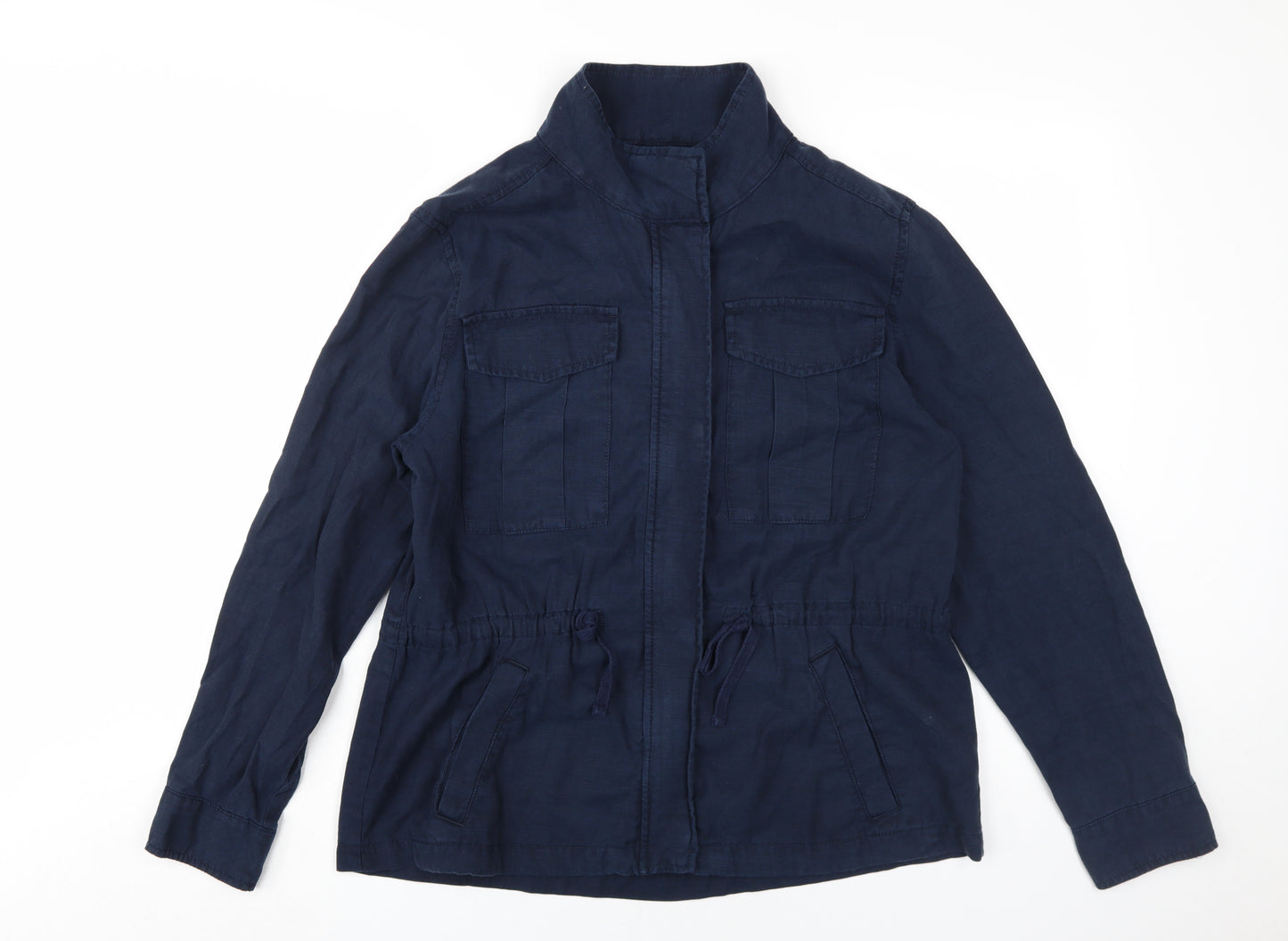 Marks and Spencer Women's Blue Military Jacket Size 12