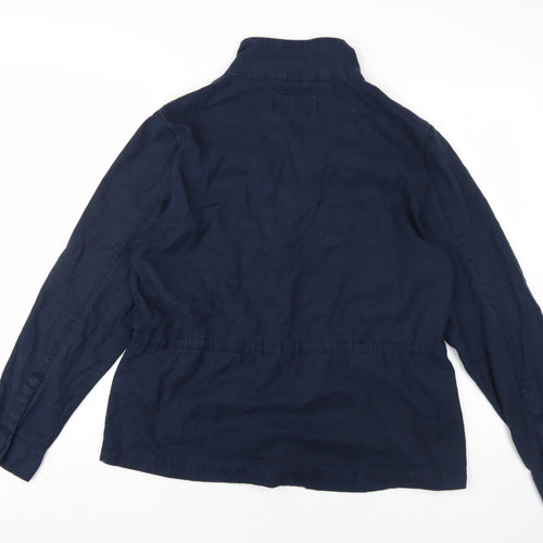 Marks and Spencer Women's Blue Military Jacket Size 12