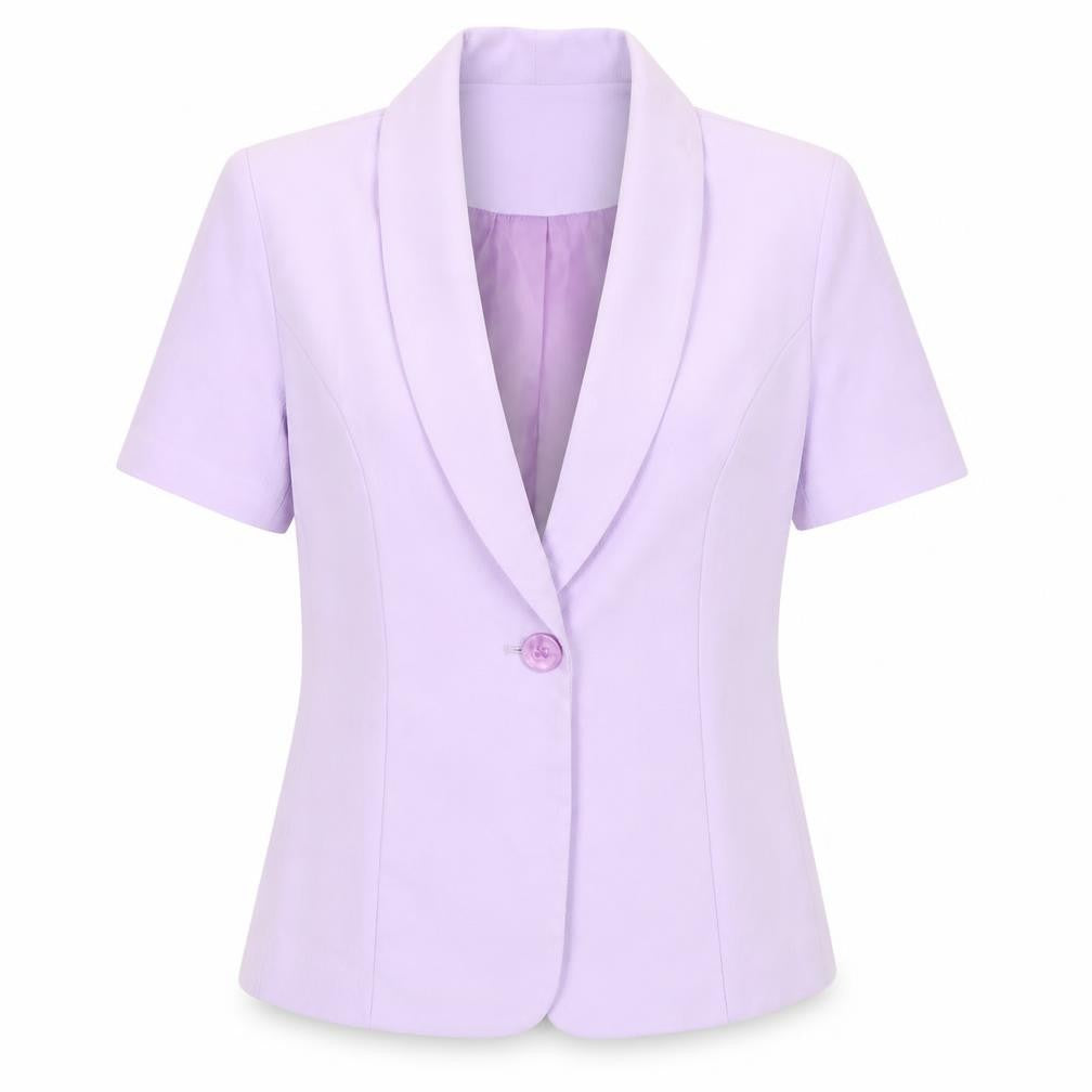 Front view of Bonmarché Women's Purple Blazer, size 14, Regular