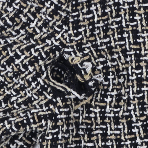 Zara Women's Black Beige Cardigan M V-Neck