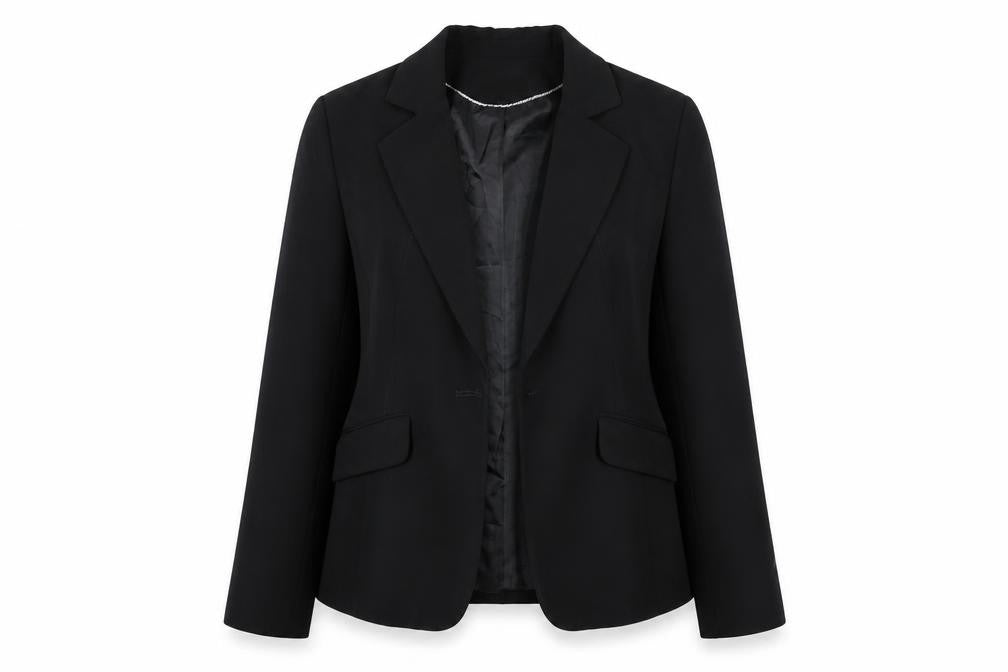 Front view of Marks & Spencer Black Women's Blazer, size 14