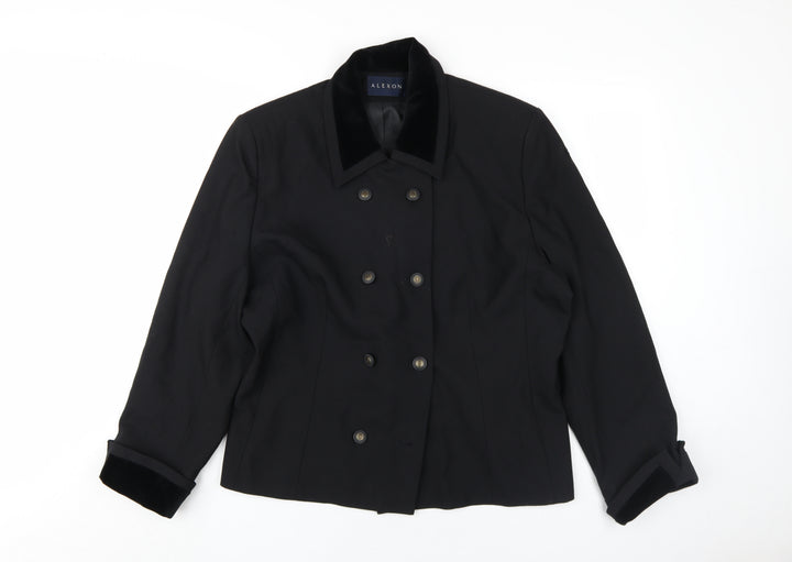 Alexon Women's Black Short Pea Coat, Size 18