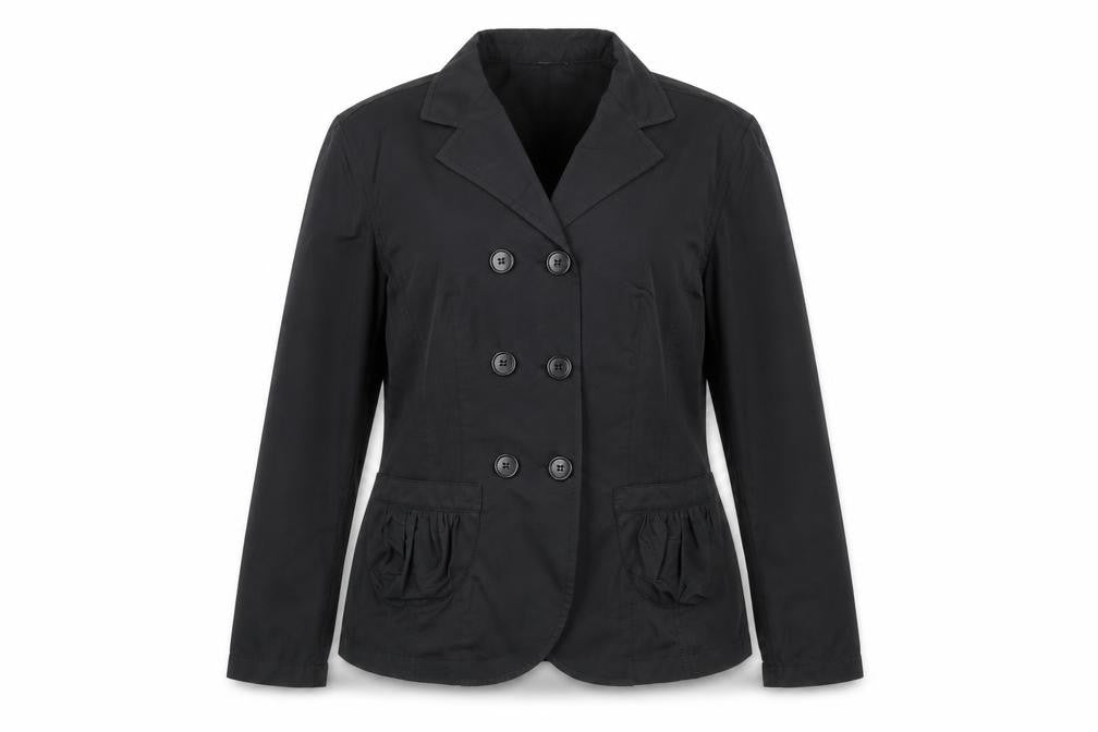 Front view of Blancs Manteaux Women's Black Blazer, size 16